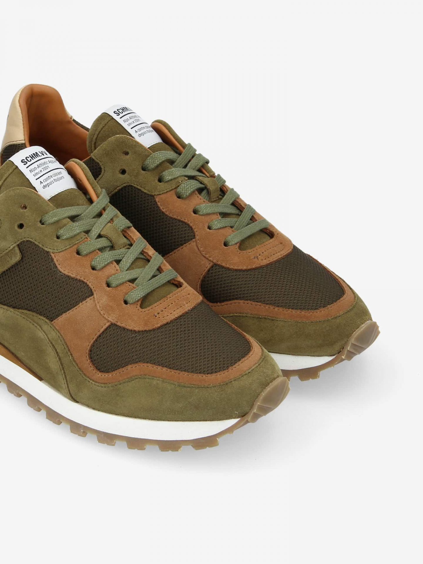 BASKETS SCHMOOVE TRAX RUNNER SUEDE ARMY OLIVE